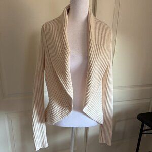 Jones of New York Signature Wrap Cardigan in Ivory, Size Medium